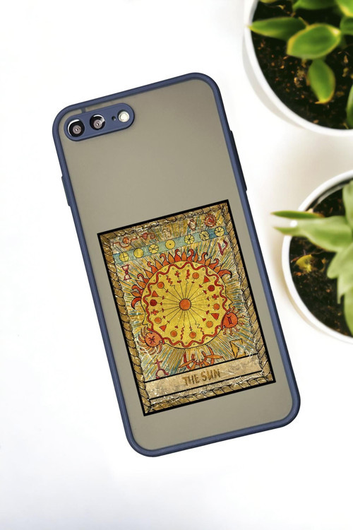 İphone 7 Plus Uyumlu The Sun Deer Desenli Buzlu Şeffaf Lüx Telefon Kılıfı