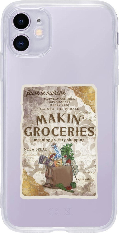 Iphone 11 Makin Groceries Premium Şeffaf Silikon Kılıf