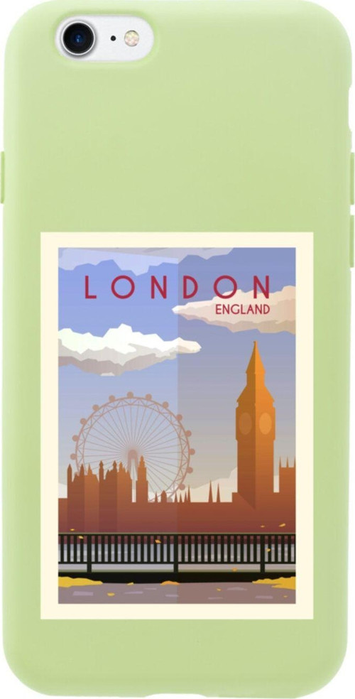 İphone 7 London Tasarımlı Yeşil Telefon Kılıfı