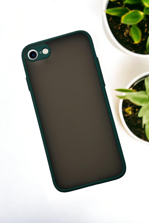 İphone 8 Uyumlu Buzlu Şeffaf Lüx Telefon Kılıfı Mchzr