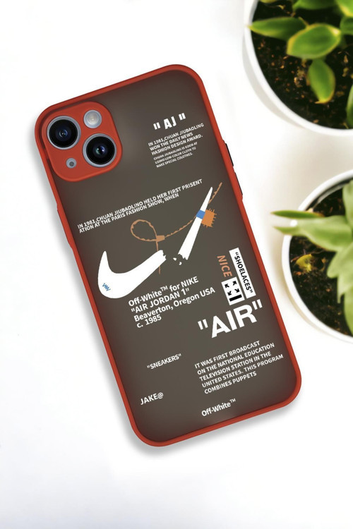 İphone 14 Plus Uyumlu Air Desenli Buzlu Şeffaf Lüx Telefon Kılıfı
