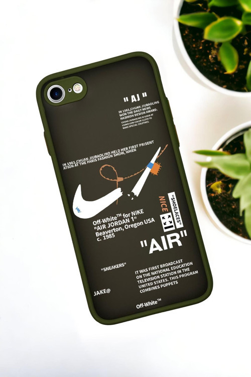 İphone 8 Uyumlu Air Desenli Buzlu Şeffaf Lüx Telefon Kılıfı