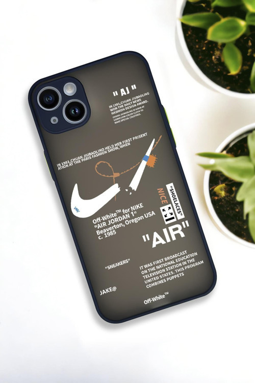 İphone 14 Plus Uyumlu Air Desenli Buzlu Şeffaf Lüx Telefon Kılıfı