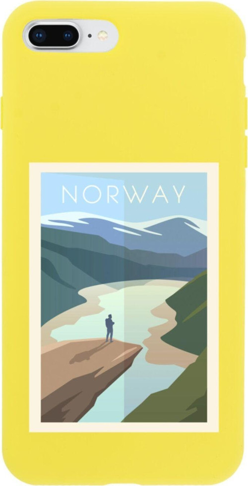 İphone 7 Plus Norway Tasarımlı Sarı Telefon Kılıfı