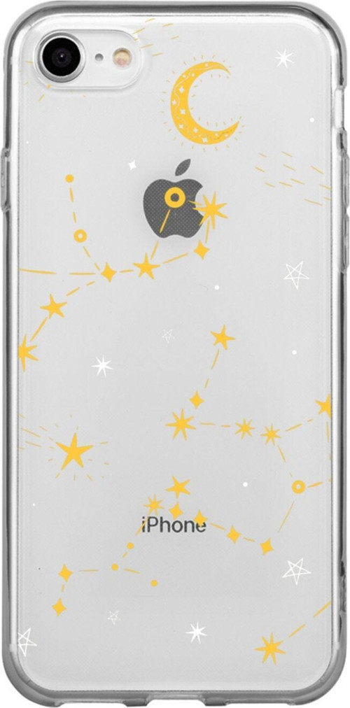 İphone 8 Ay Ve Güneş Sistemi Şeffaf Telefon Kılıfı