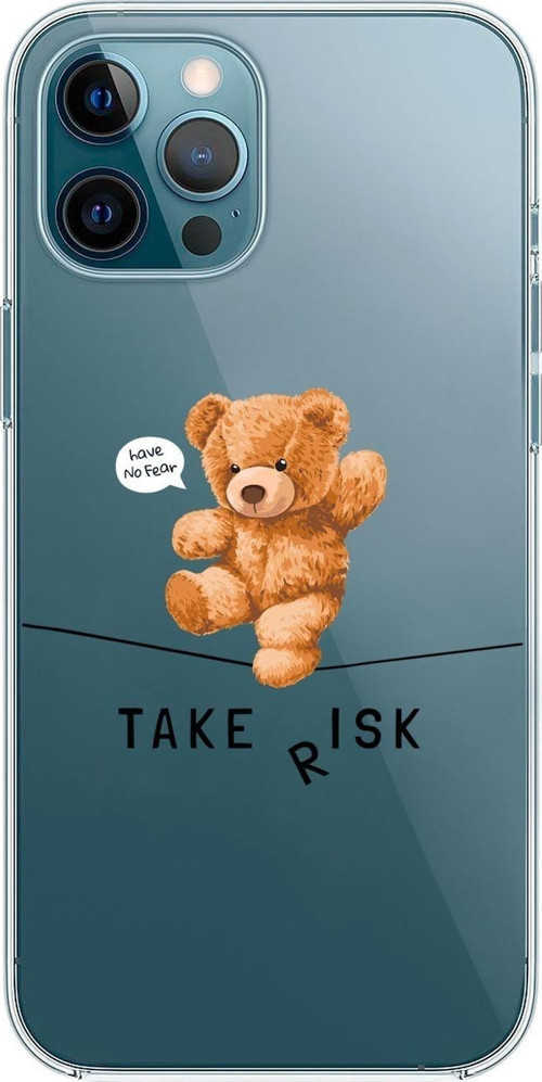 Iphone 12 Pro Max Take Risk Premium Şeffaf Silikon Kılıf
