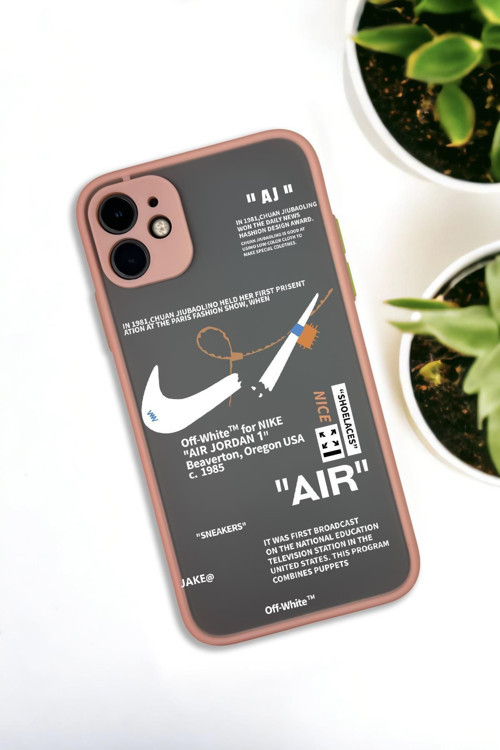 İphone 11 Uyumlu Air Desenli Buzlu Şeffaf Lüx Telefon Kılıfı