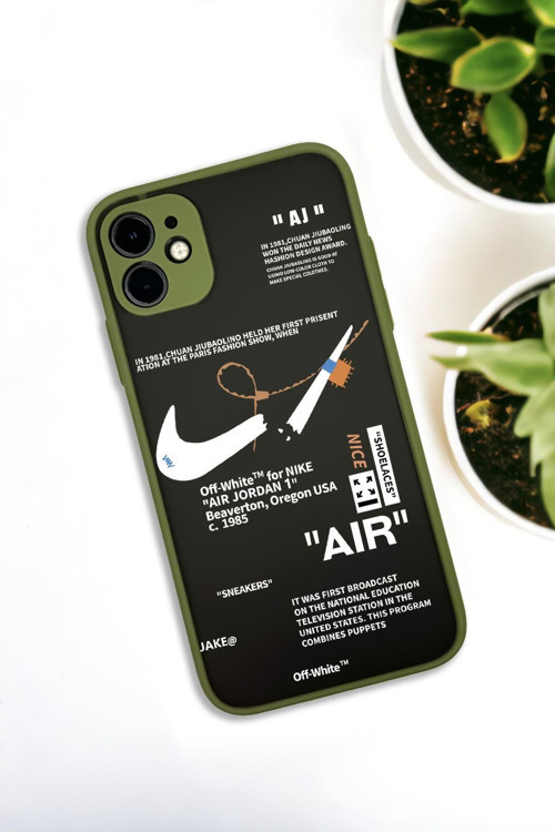 İphone 11 Uyumlu Air Desenli Buzlu Şeffaf Lüx Telefon Kılıfı
