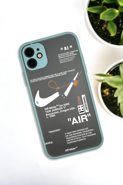 İphone 11 Uyumlu Air Desenli Buzlu Şeffaf Lüx Telefon Kılıfı