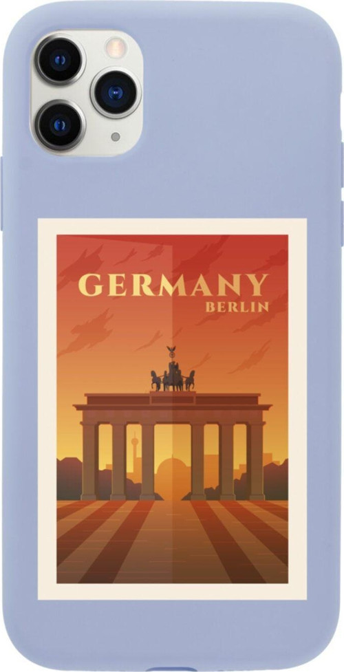 Iphone 11 Pro Max Germany Tasarımlı Lila Telefon Kılıfı