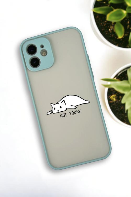İphone 12 Uyumlu Not Today Desenli Buzlu Şeffaf Lüx Telefon Kılıfı