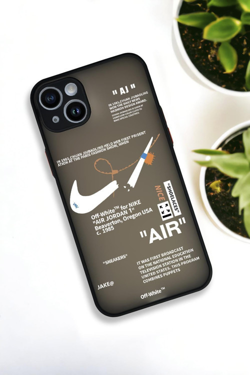 İphone 14 Plus Uyumlu Air Desenli Buzlu Şeffaf Lüx Telefon Kılıfı
