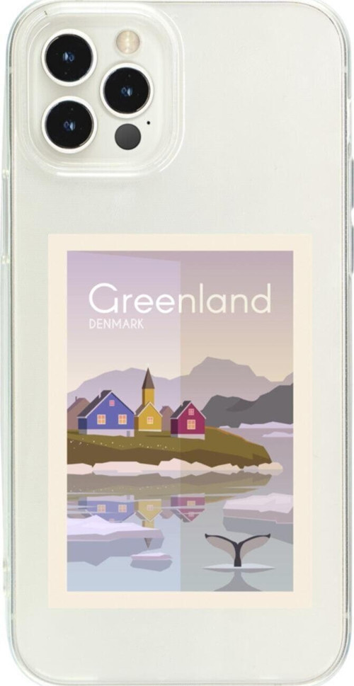 İphone 15 Pro Mx Greenland Denmark Şeffaf Telefon Kılıfı