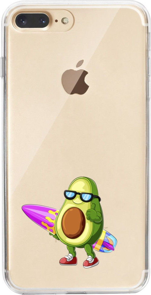 İphone 7 Plus Sörfçü Avokado Şeffaf Telefon Kılıfı