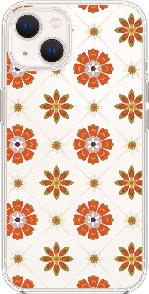 İphone 15 Plus Uyumlu Nostaljik Motifler Desenli Premium Şeffaf Silikon Kılıf