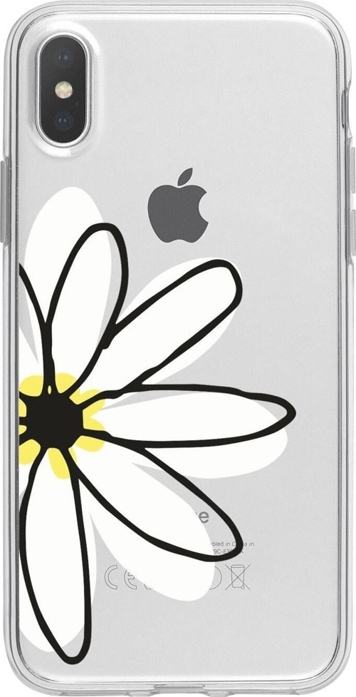 İphone Xs Max Papatya Desenli Şeffaf Telefon Kılıfı