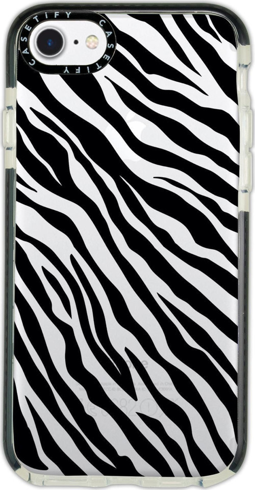 İphone 6 Casetify Zebra Pattern Anti Shock Premium Silikonlu Siyah Kenar Detaylı Telefon Kılıfı