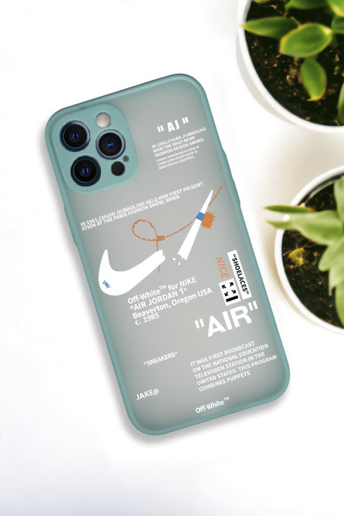 İphone 12 Pro Max Uyumlu Air Desenli Buzlu Şeffaf Lüx Telefon Kılıfı