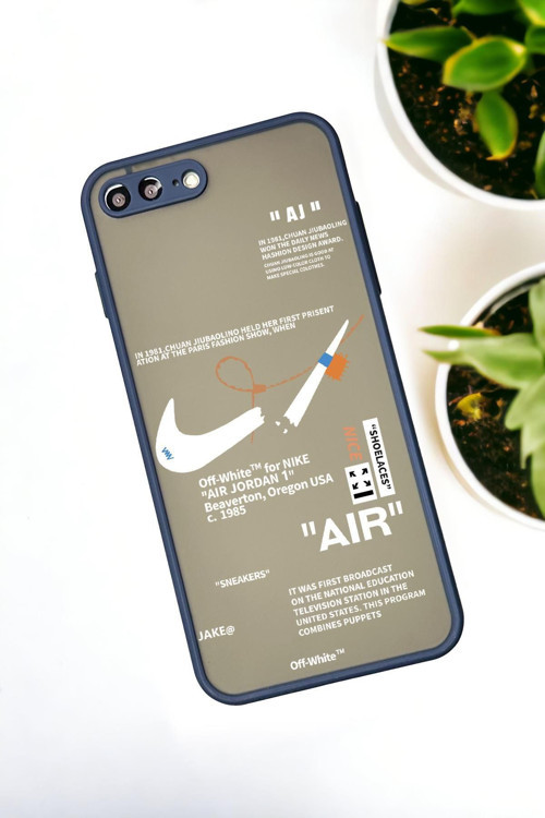İphone 8 Plus Uyumlu Air Desenli Buzlu Şeffaf Lüx Telefon Kılıfı
