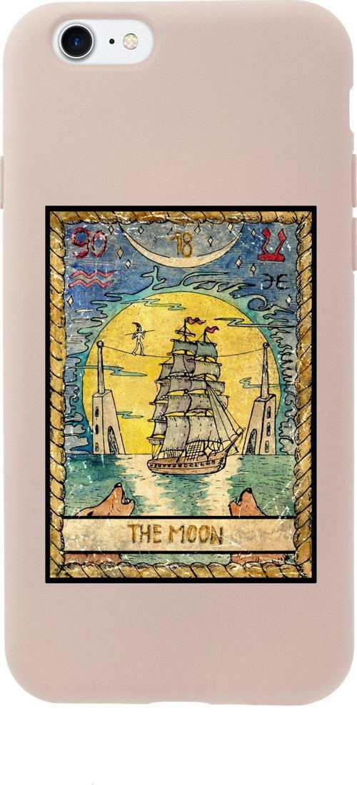 İphone 7 Uyumlu The Moon Premium Pembe Lansman Silikonlu Kılıf