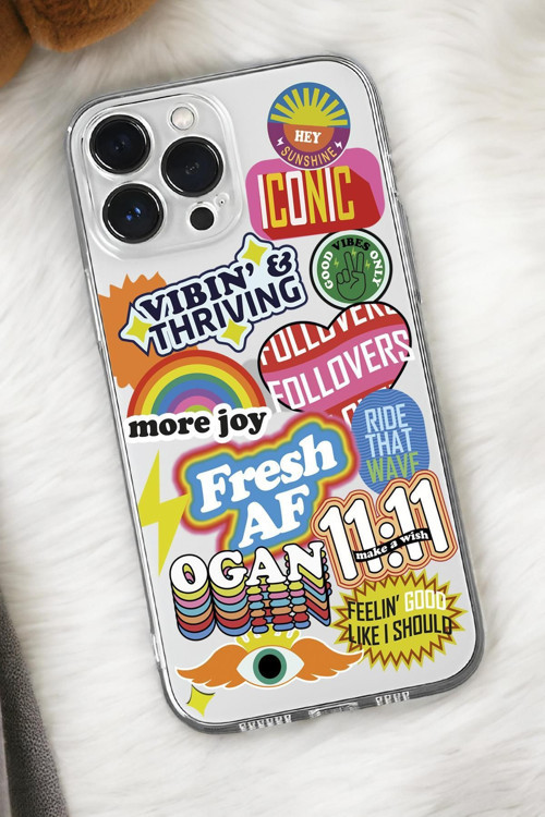 İphone 15 Uyumlu Fresh Desenli Premium Silikonlu Şeffaf Telefon Kılıfı