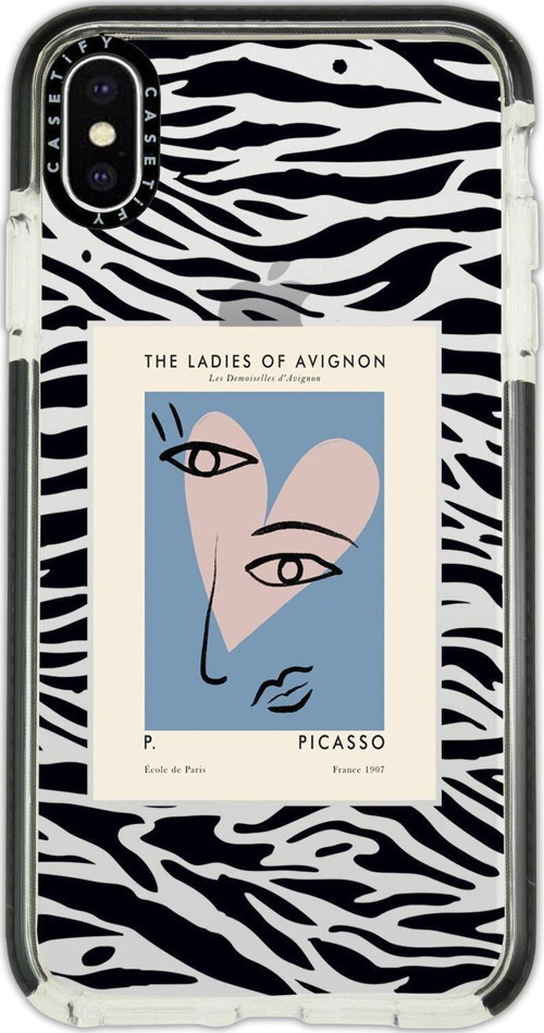 İphone Xs Max Casetify Picasso Desenli Anti Shock Premium Silikonlu Siyah Kenar Detaylı Telefon Kılı