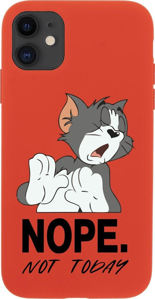Iphone 11 Tom Nope Not Today Tasarımlı Kırmızı Telefon Kılıfı