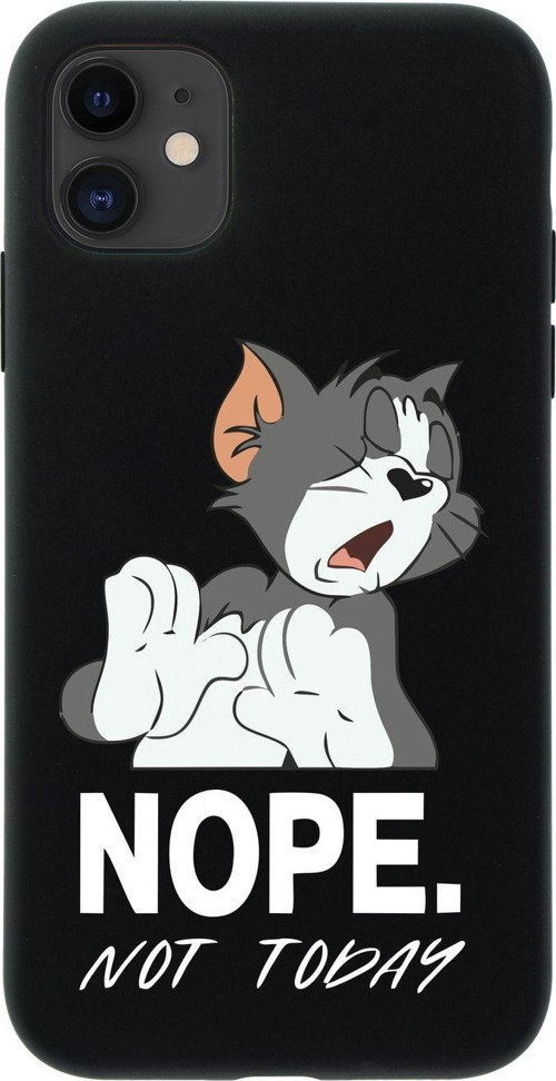 Iphone 11 Tom Nope Not Today Tasarımlı Siyah Telefon Kılıfı