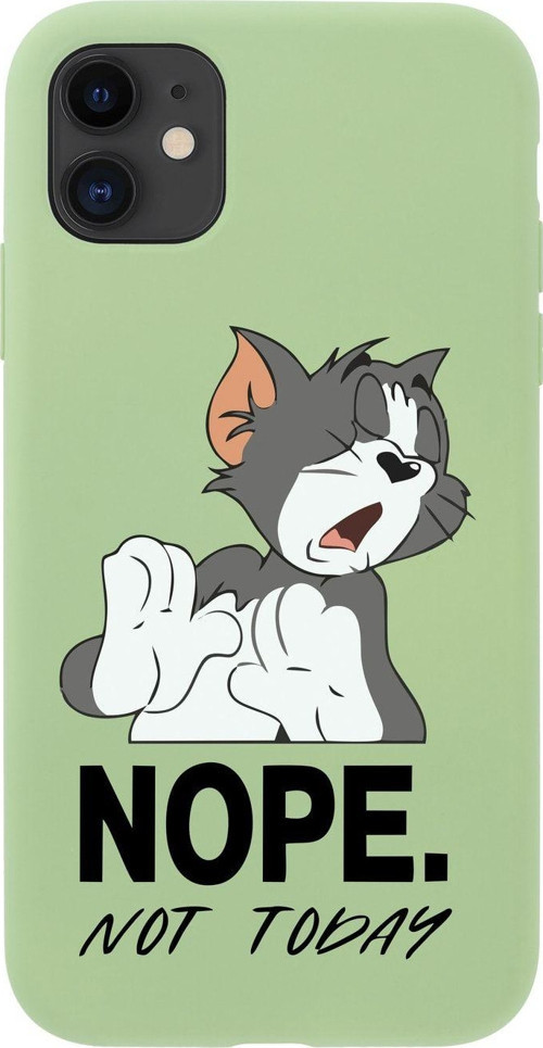 Iphone 11 Tom Nope Not Today Tasarımlı Yeşil Telefon Kılıfı