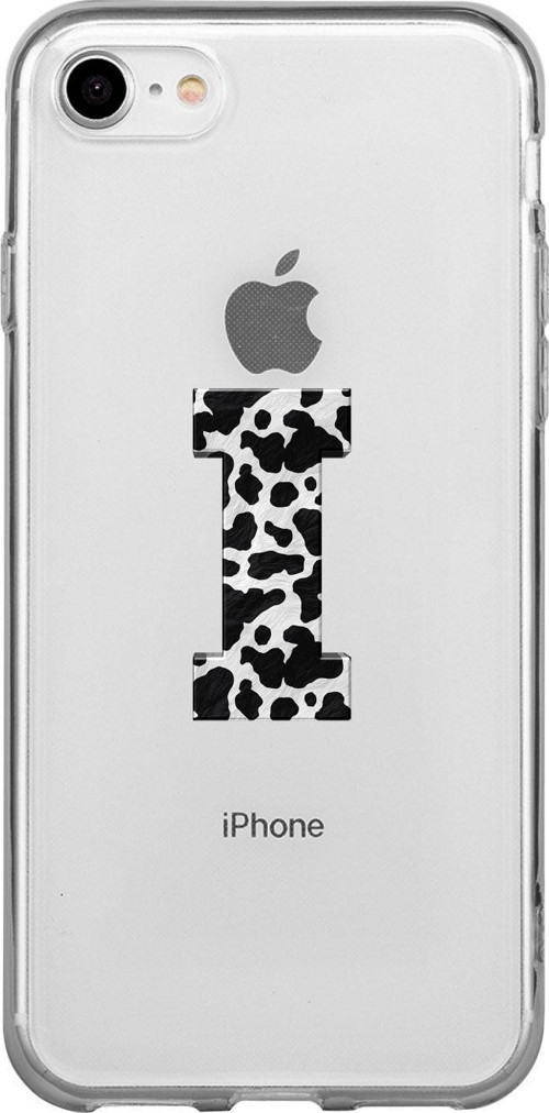 İphone 7 I Harfi Desenli Şeffaf Telefon Kılıfı