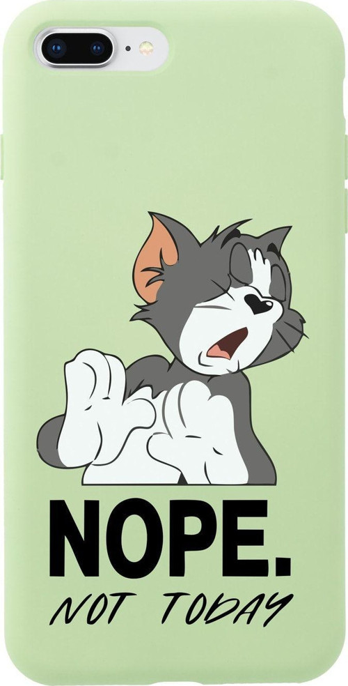 İphone 7 Plus Tom Nope Not Today Tasarımlı Yeşil Telefon Kılıfı