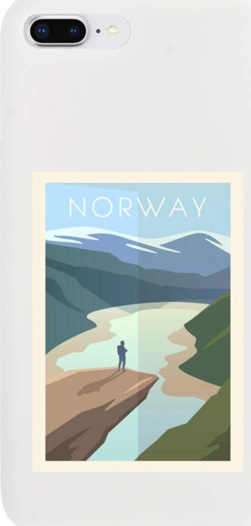 İphone 7 Plus Norway Tasarımlı Beyaz Telefon Kılıfı