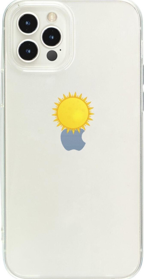 İphone 15 Pro Mx Sun Tasarımlı Şeffaf Telefon Kılıfı