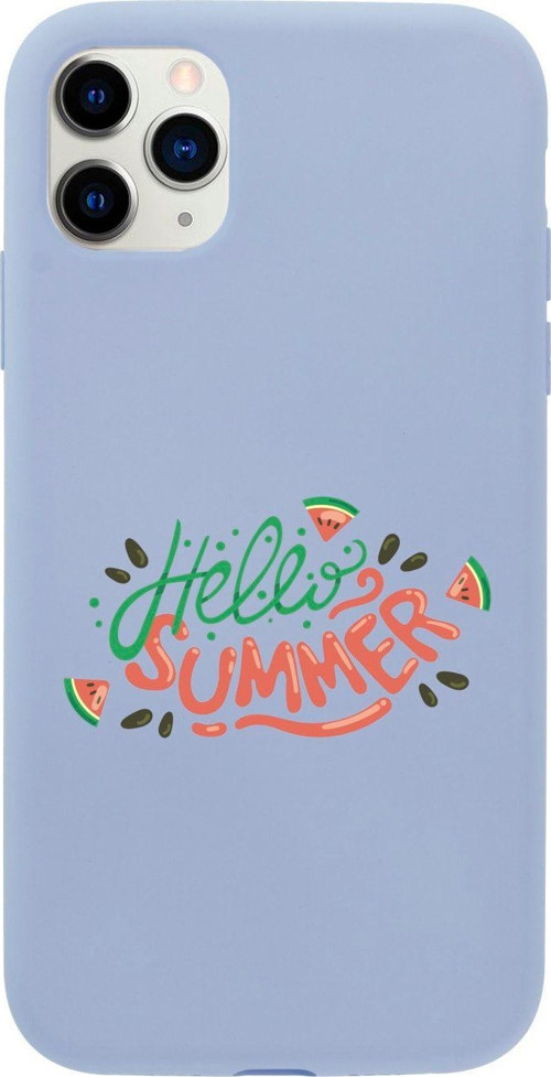 Iphone 11 Pro Max Hello Summer Tasarımlı Lila Telefon Kılıfı