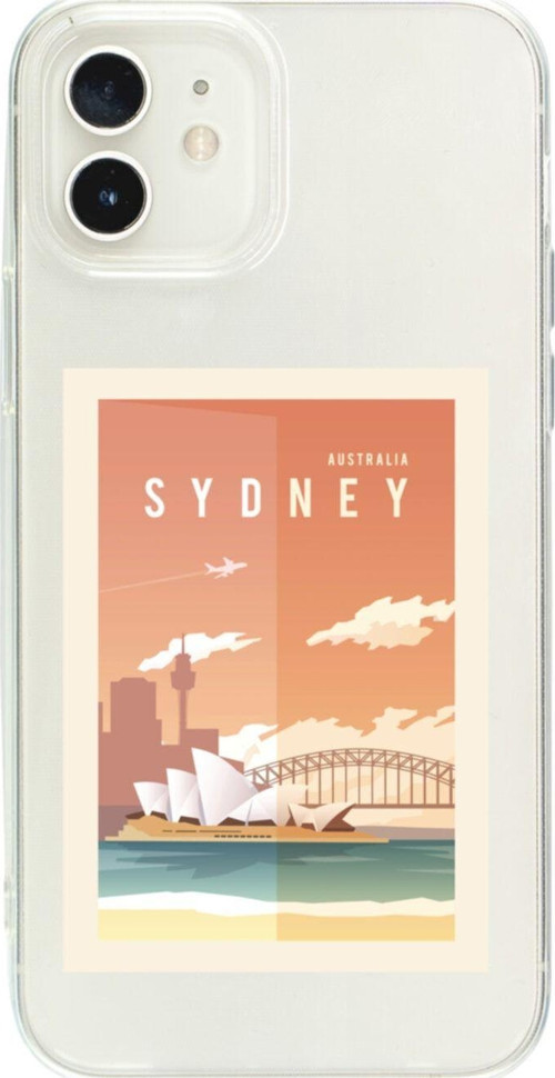 İphone 12 Sydney Australia Tasarımlı Şeffaf Telefon Kılıfı