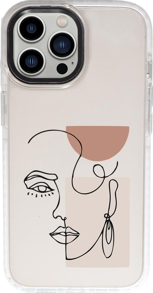 İphone 15 Pro Uyumlu Women Art Desenli Candy Bumper Darbe Emci Silikonlu Telefon Kılıfı