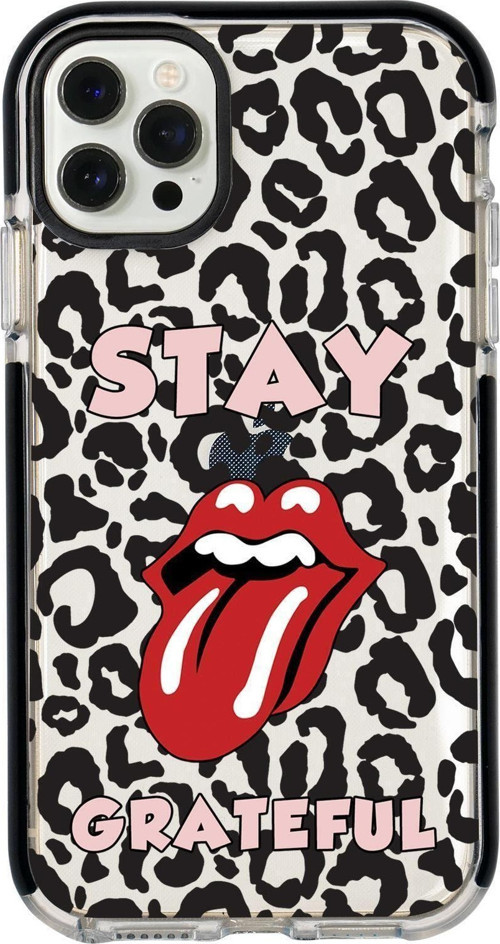 Iphone 12 Pro Max Stay Grateful Desenli Candy Bumper Silikonlu Telefon Kılıfı