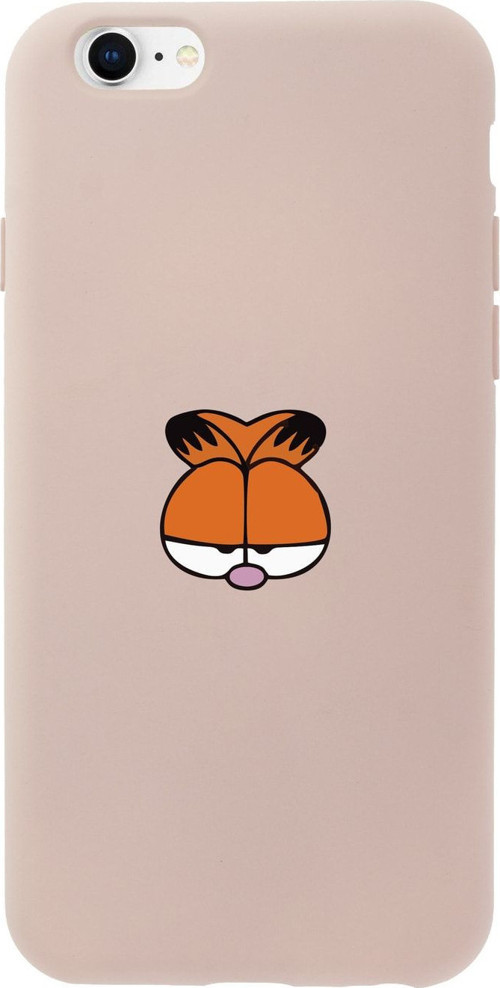 İphone 6 Uyumlu Garfield Pembe Telefon Kılıfı