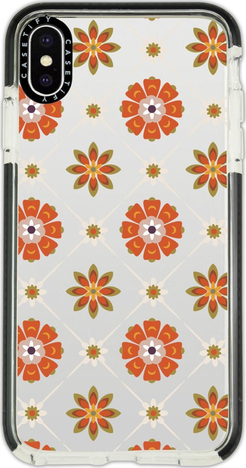 İphone Xs Uyumlu Casetify Nostaljik Motifler Desenli Anti Shock Premium Silikonlu Siyah Kenar Detayl