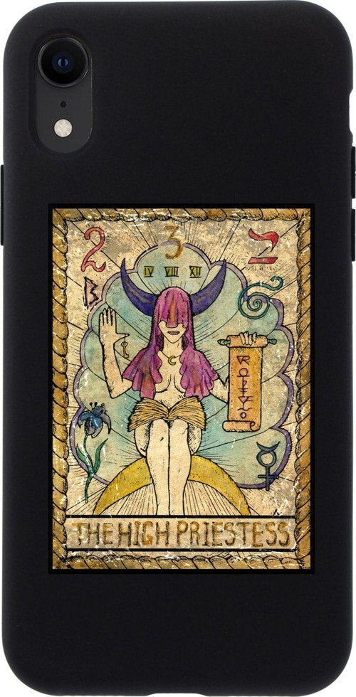 İphone Xr Uyumlu High Priestess Premium Siyah Lansman Silikonlu Kılıf