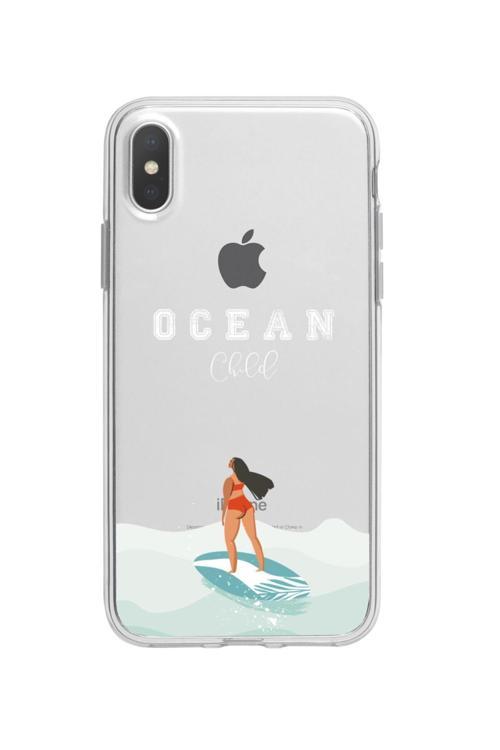 İphone Xs Mx Uyumlu Ocean Child Şeffaf Telefon Kılıfı