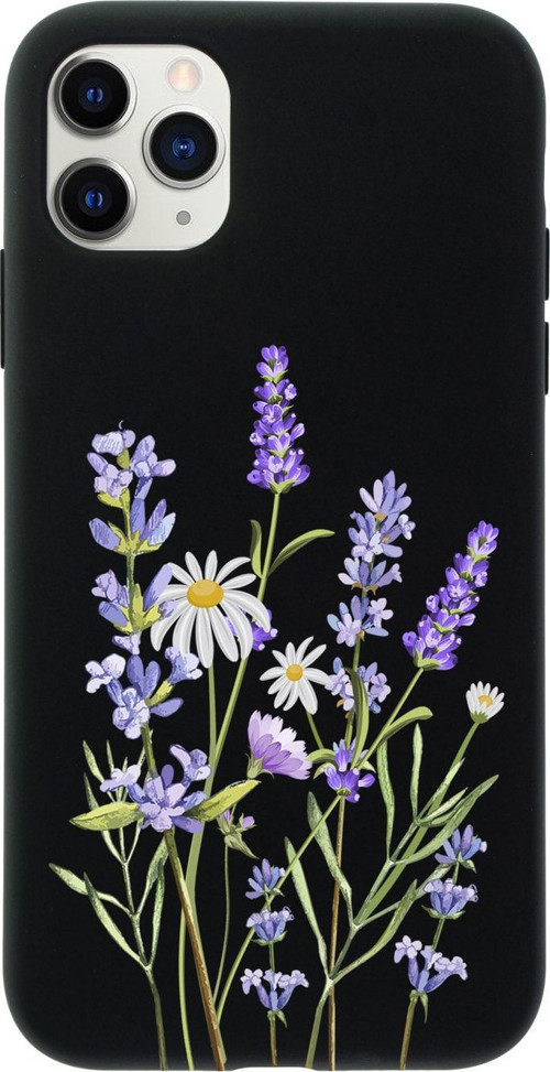 Iphone 11 Pro Lavender Premium Siyah Lansman Silikonlu Kılıf