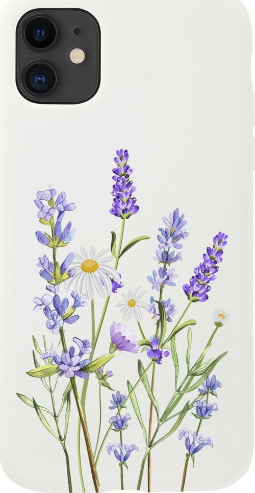 İphone 12 Lavender Premium Beyaz Lansman Silikonlu Kılıf