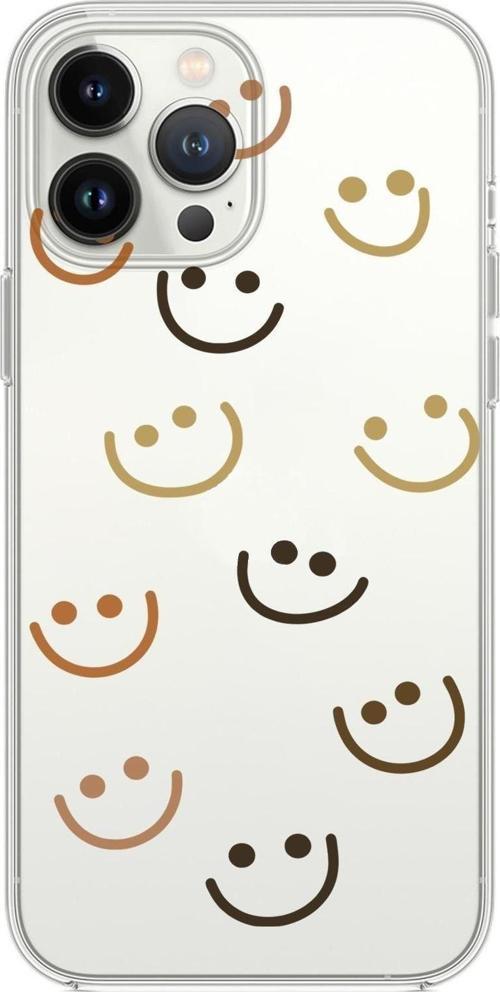 İphone 14 Pro Uyumlu Smile Desenli Şeffaf Silikonlu Telefon Kılıfı
