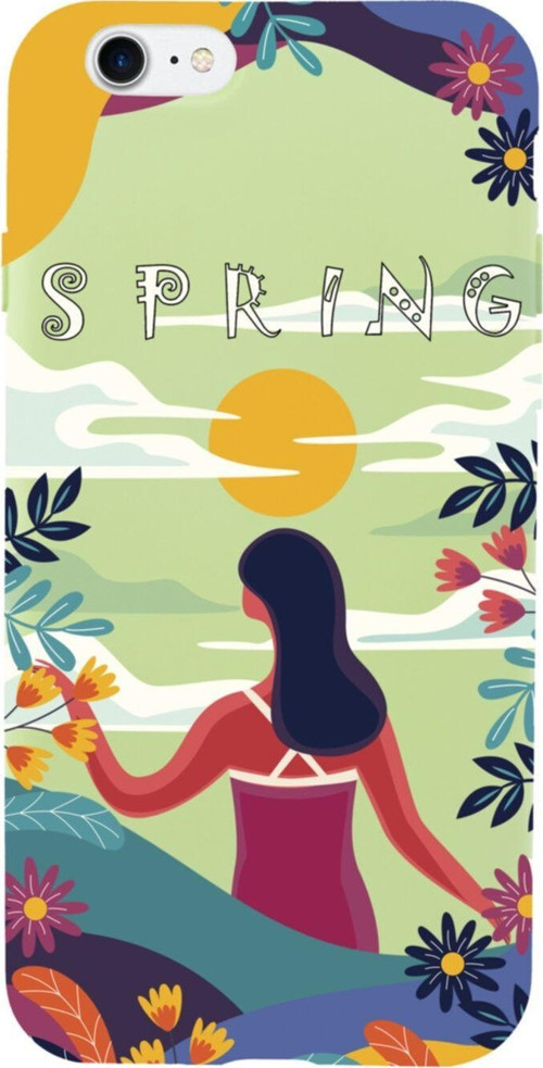 İphone 7 Spring Tasarımlı Yeşil Telefon Kılıfı