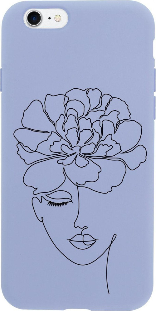 İphone Se Flower Woman Art Premium Lila Lansman Silikonlu Kılıf