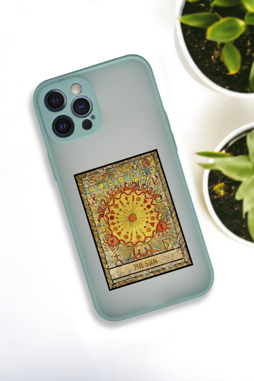 İphone 12 Pro Max Uyumlu The Sun Deer Desenli Buzlu Şeffaf Lüx Telefon Kılıfı