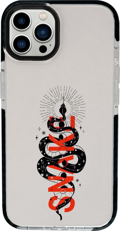 İphone 15 Pro Uyumlu Snake Desenli Candy Bumper Darbe Emci Silikonlu Telefon Kılıfı