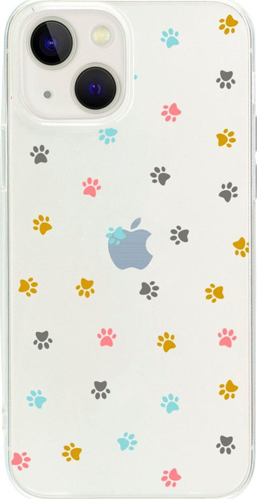 İphone 14 Plus Pati Desenli Şeffaf Telefon Kılıfı