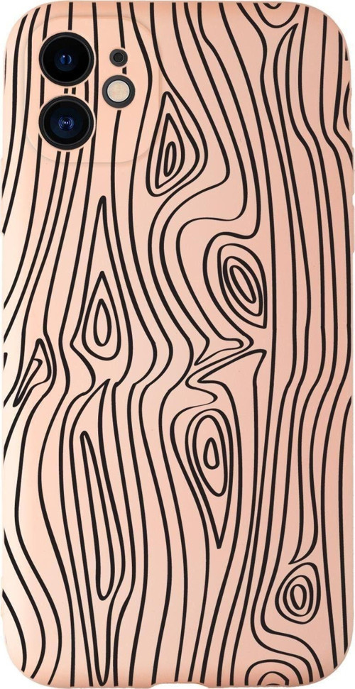 Iphone 11 Uyumlu Wooden Desenli Kamera Korumalı Lansman Kılıf Premium Silikonlu